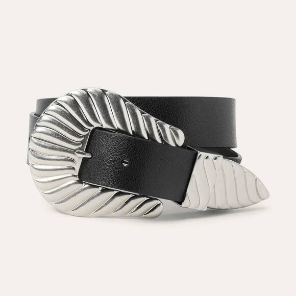 THE GREAT. Accessories - NEW THE GREAT. the big buckle belt in black with silver
